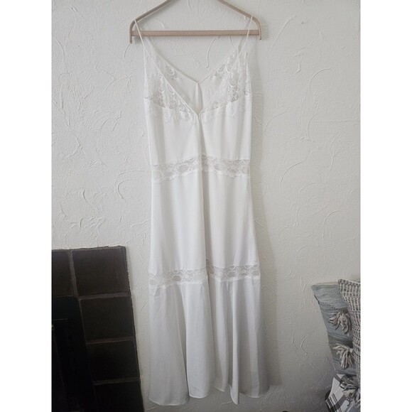 Theory Women's Walela Elevate Crepe Dress, Ivory, Size 6 - Picture 7 of 8